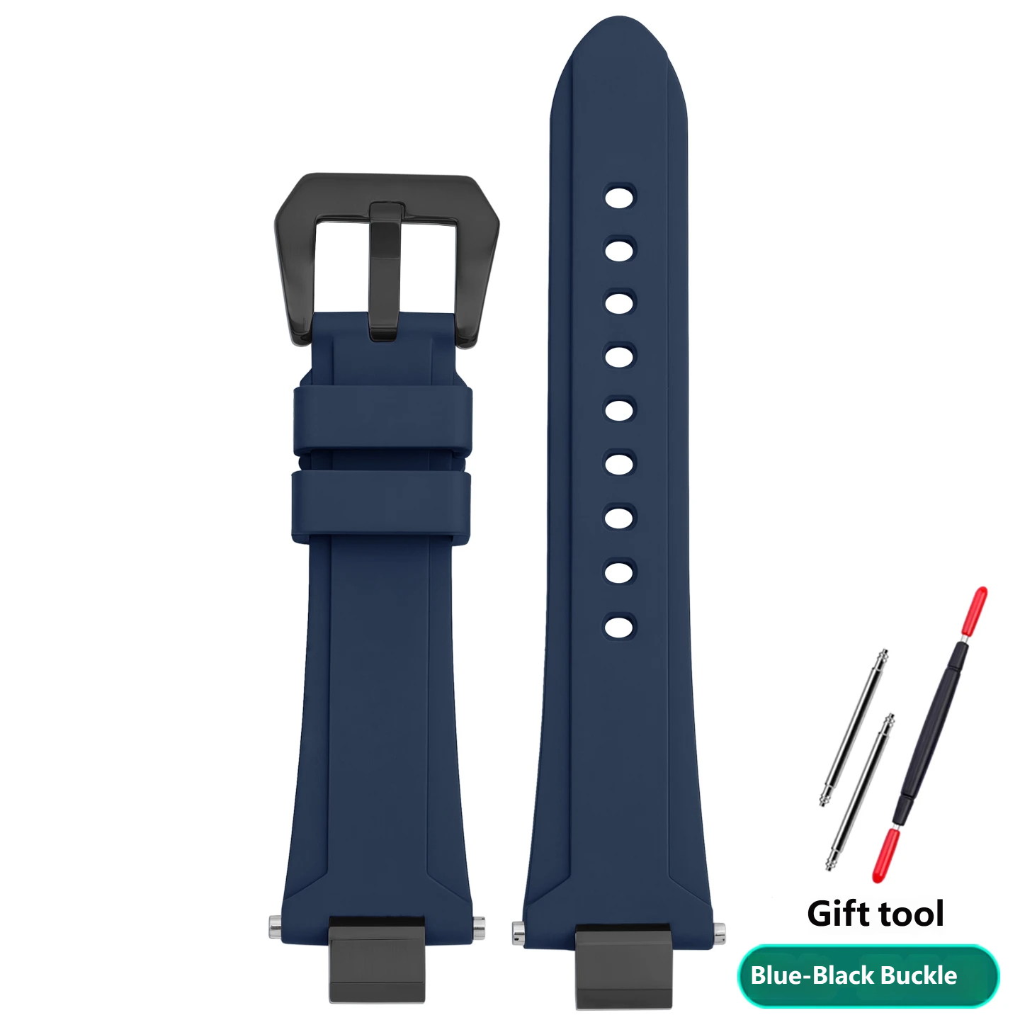 Compatible with the Casio ECB-2000 waterproof fluororubber watch strap, 12 mm