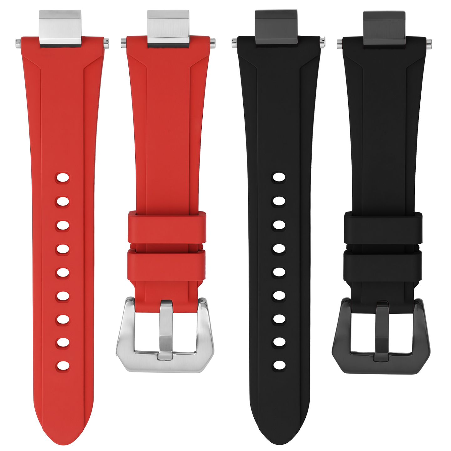 Compatible with the Casio ECB-2000 waterproof fluororubber watch strap, 12 mm