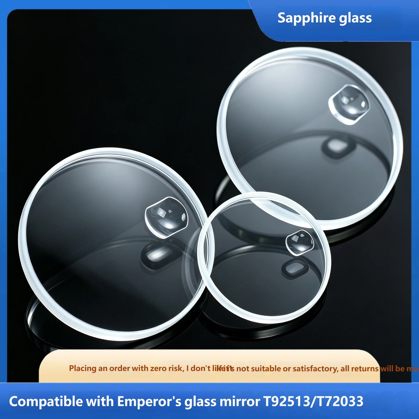 Compatible with Tudor T92513/T72033/T76214 sapphire crystal watch glasses
