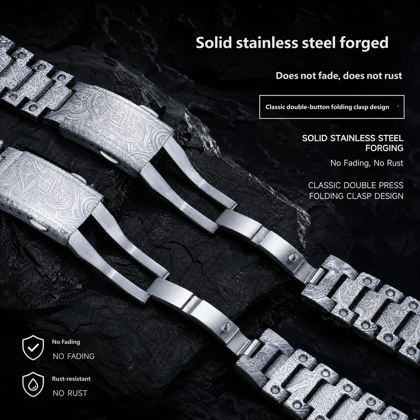 Compatibility Casio GM-5600 Stainless Steel Watch Strap and Case Set
