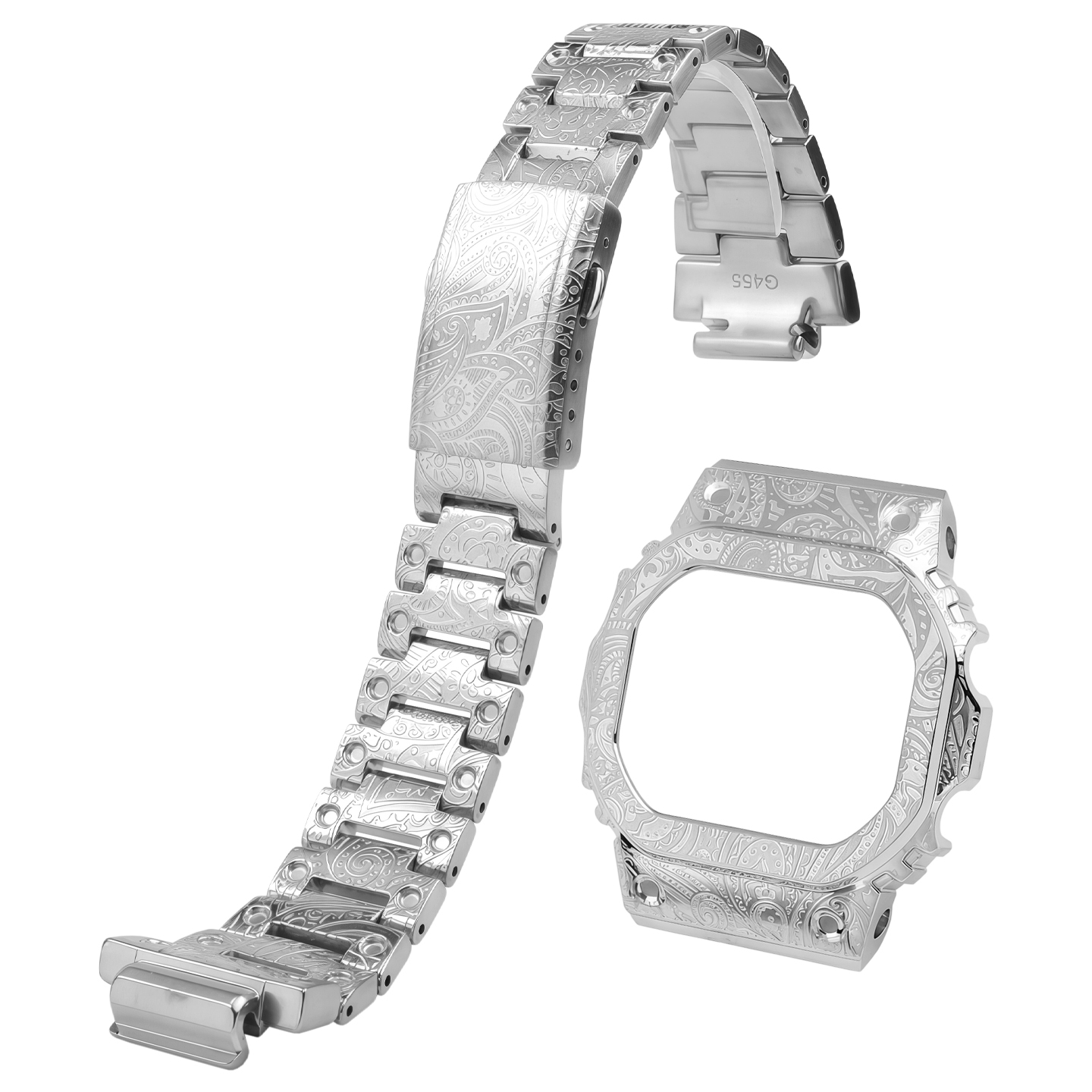 Compatibility Casio GM-5600 Stainless Steel Watch Strap and Case Set
