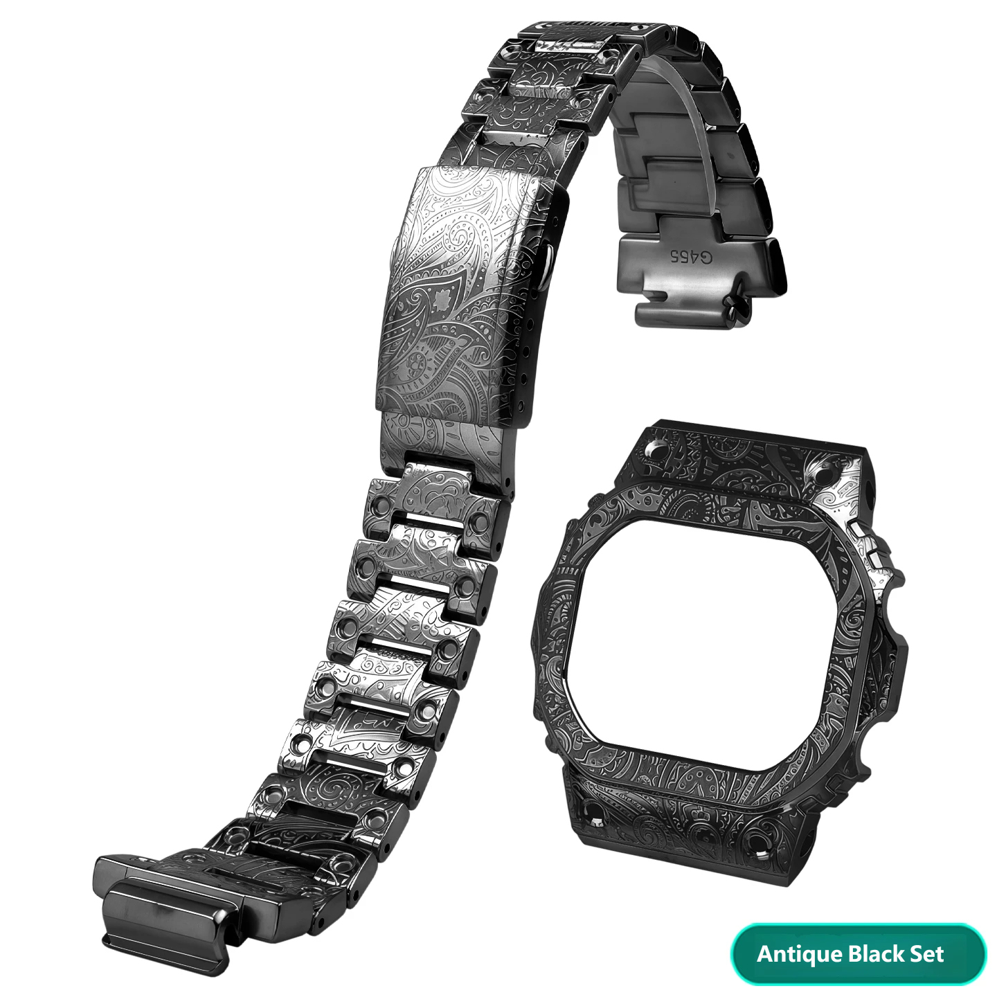 Compatibility Casio GM-5600 Stainless Steel Watch Strap and Case Set