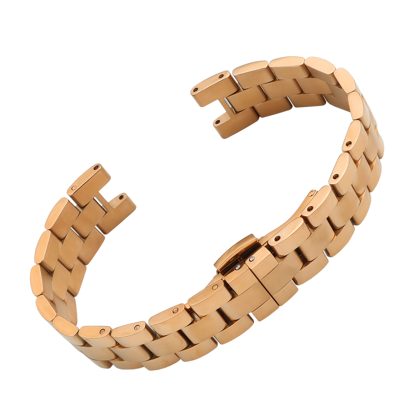 Stainless steel watch strap, 14 × 6 mm, compatible with the Fiyta Xinyan/TW ‘Little Petal’ notched strap