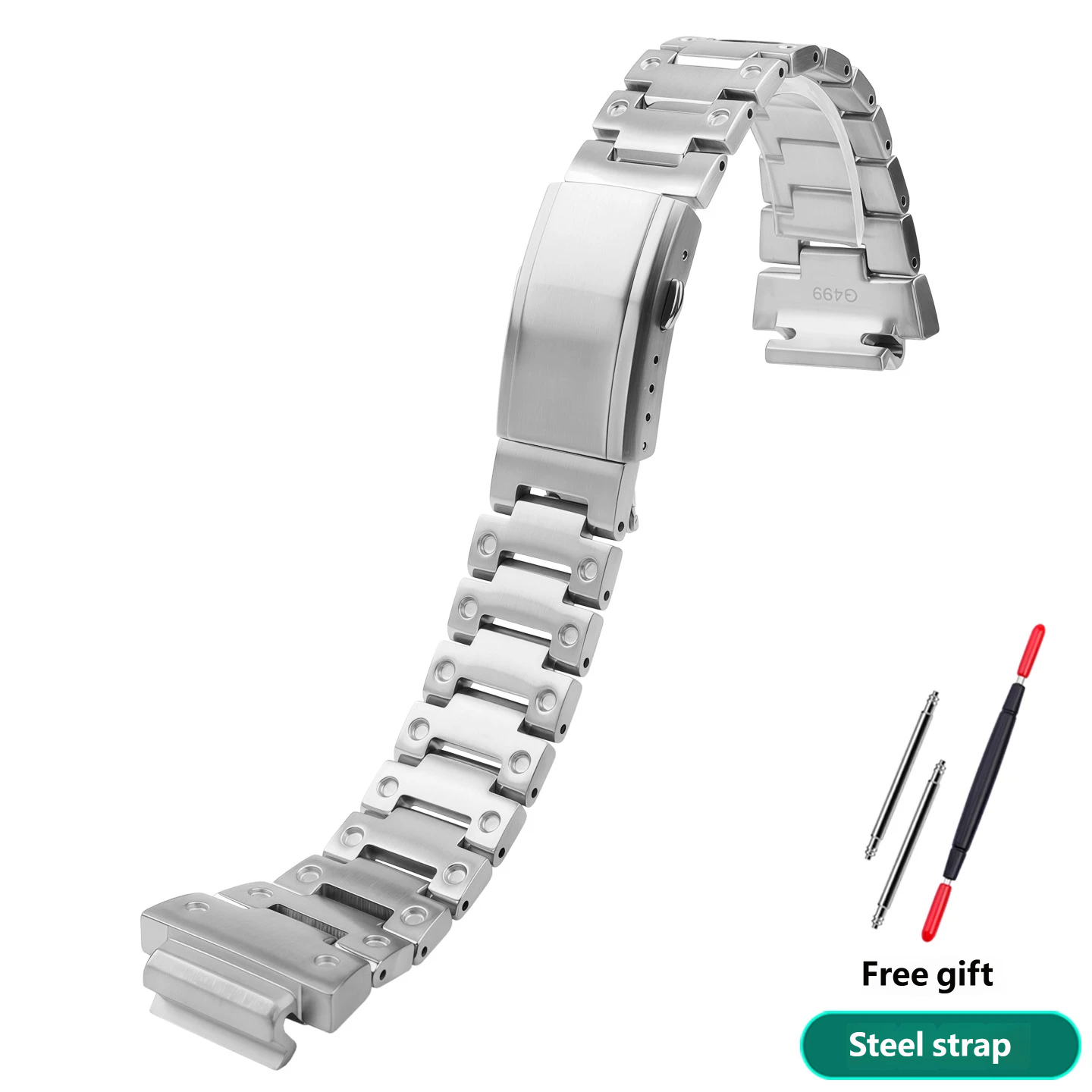 Fits the Casio GM-H5600 – custom-made solid stainless steel strap, 18mm