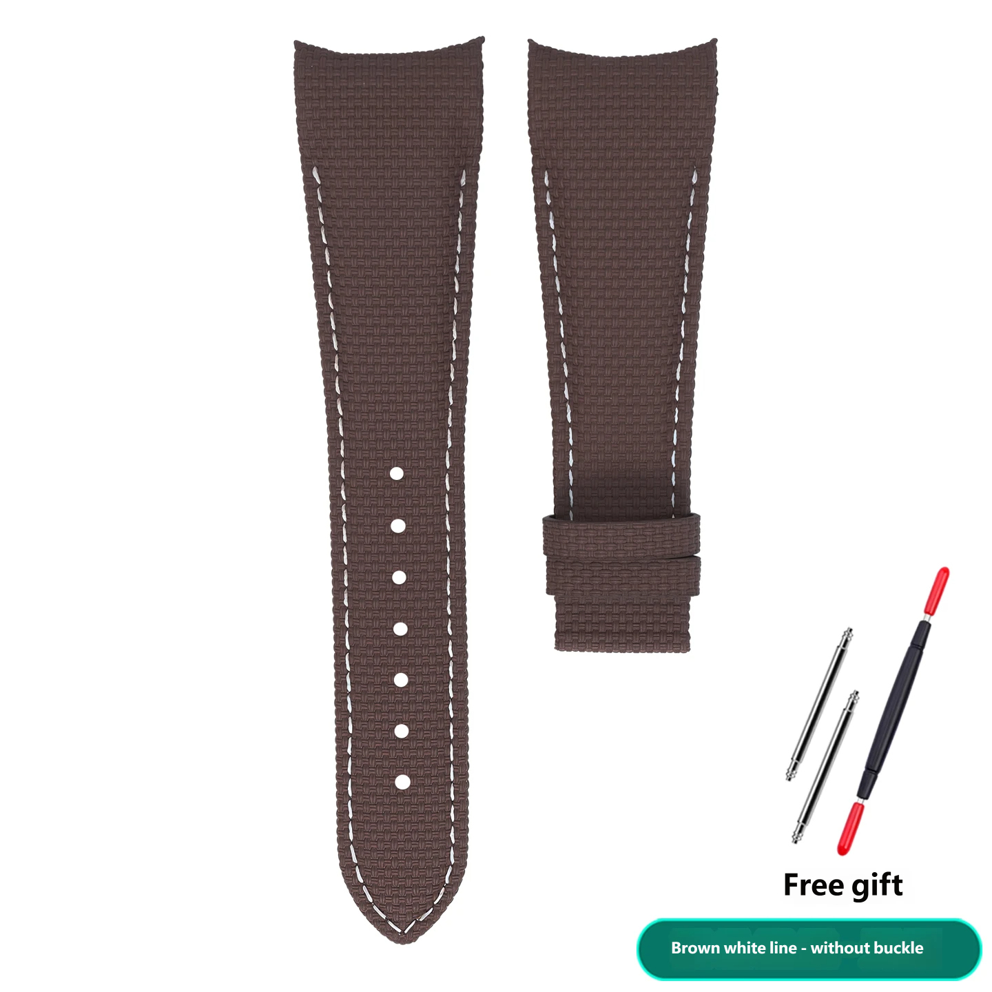 Suitable for the Versace V-Sport II series VE130015/160017 curved-end fluororubber watch strap, 24 mm