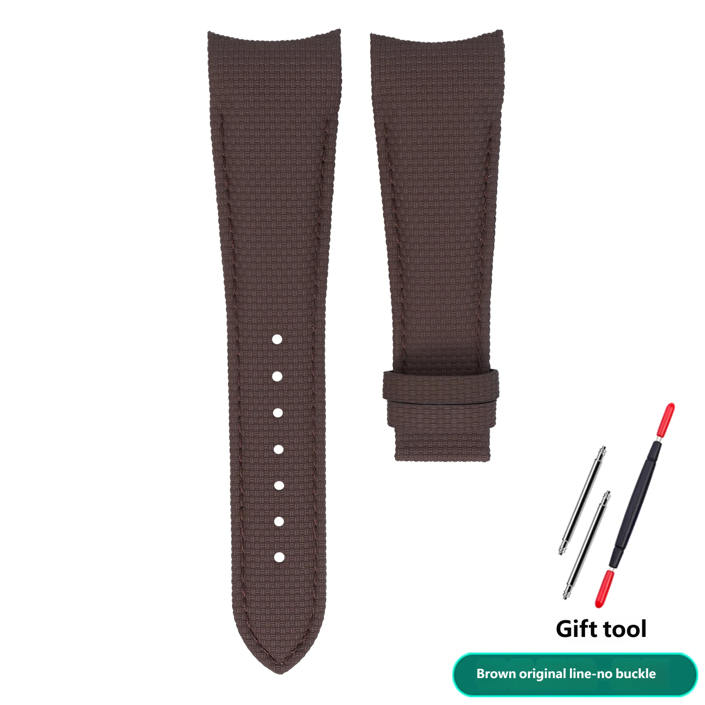 Suitable for the Versace V-Sport II series VE130015/160017 curved-end fluororubber watch strap, 24 mm