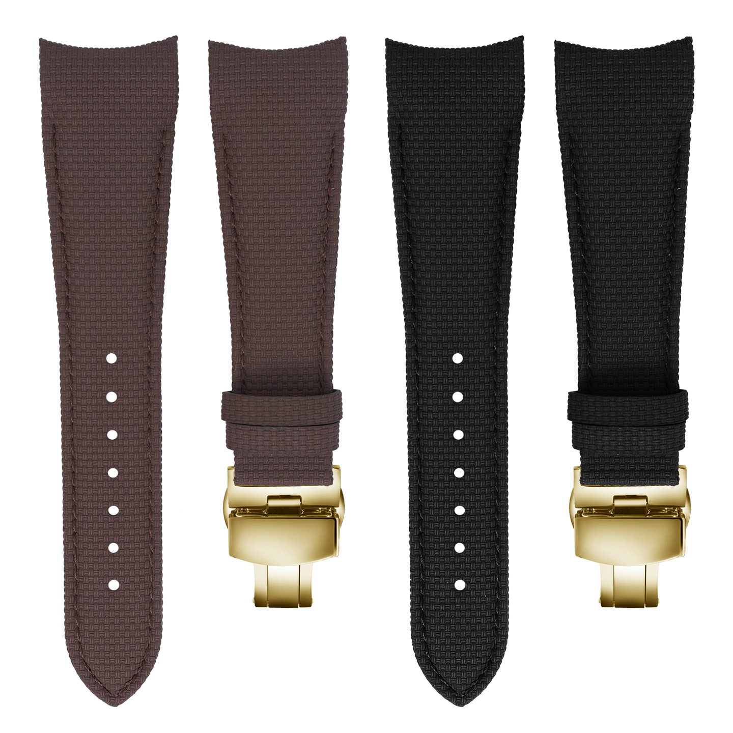 Suitable for the Versace V-Sport II series VE130015/160017 curved-end fluororubber watch strap, 24 mm