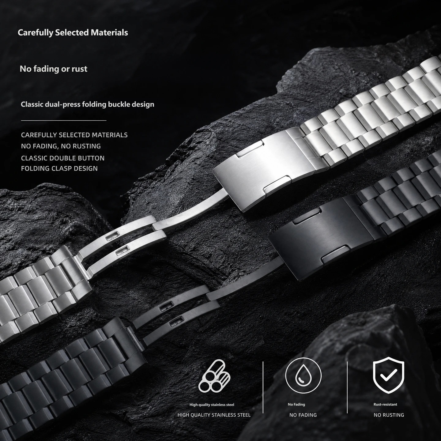 22mm titanium replacement watch strap for the Garmin MARQ series with quick-release mechanism