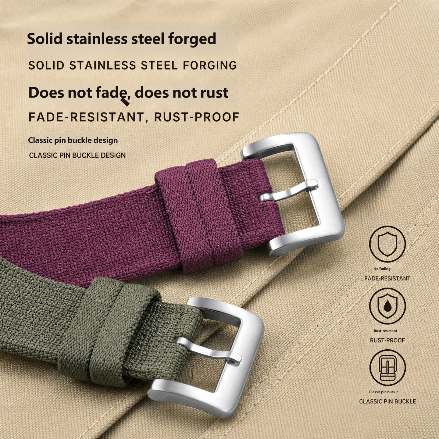 Compatible with SUUNTO VERTICAL2/Race2/Run/9peak sports breathable nylon watch straps