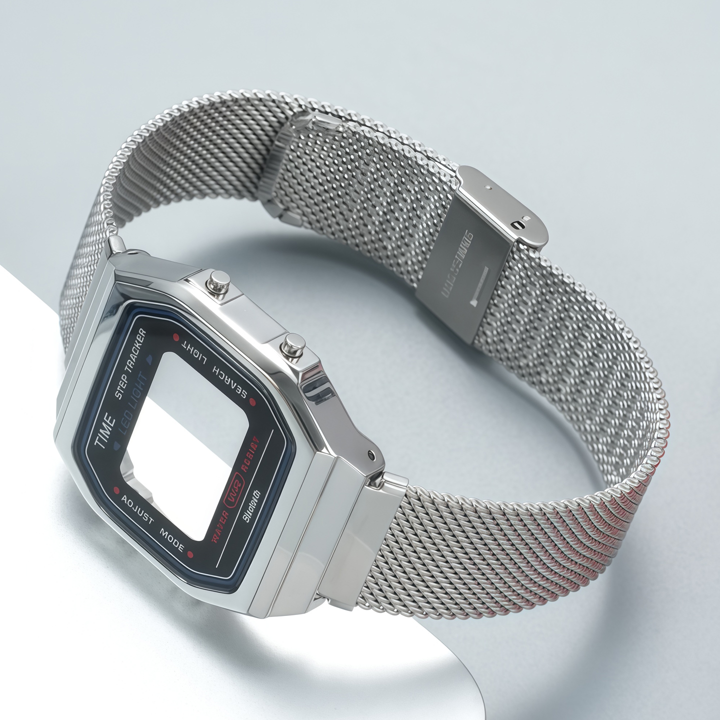 Compatible with the Casio ABL-100 series: a customised stainless steel case and strap set