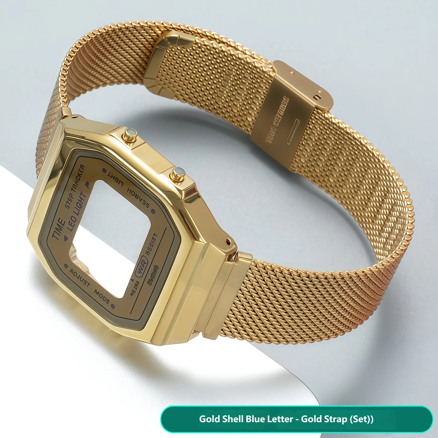 Compatible with the Casio ABL-100 series: a customised stainless steel case and strap set