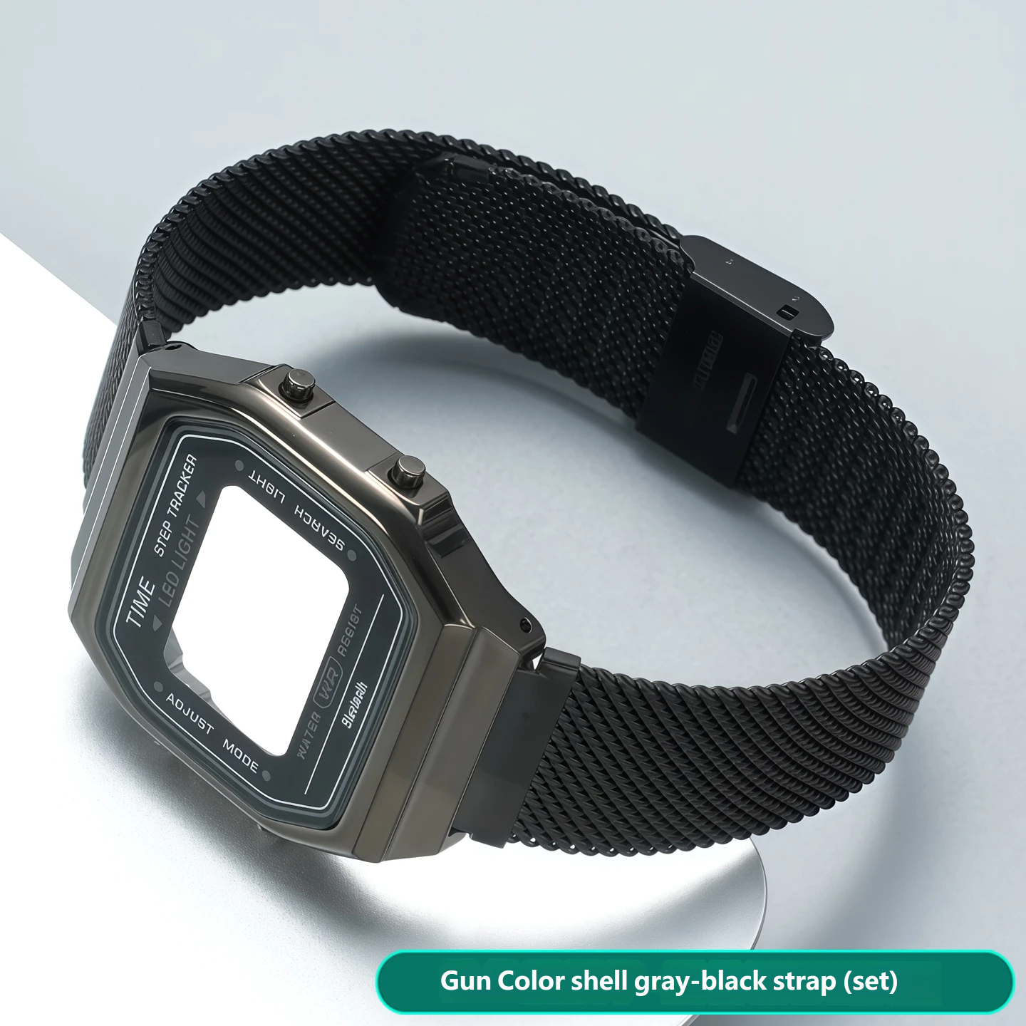 Compatible with the Casio ABL-100 series: a customised stainless steel case and strap set