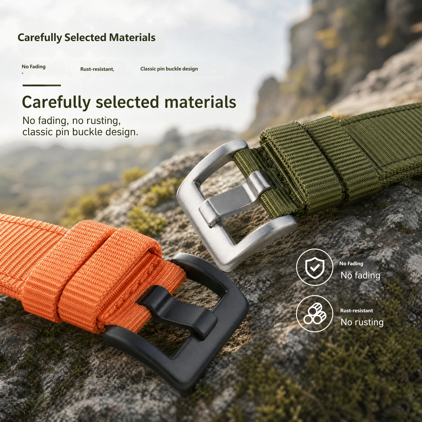 Nylon canvas watch strap compatible with the Casio G-SHOCK 7th Generation Frogman GWF-A1000