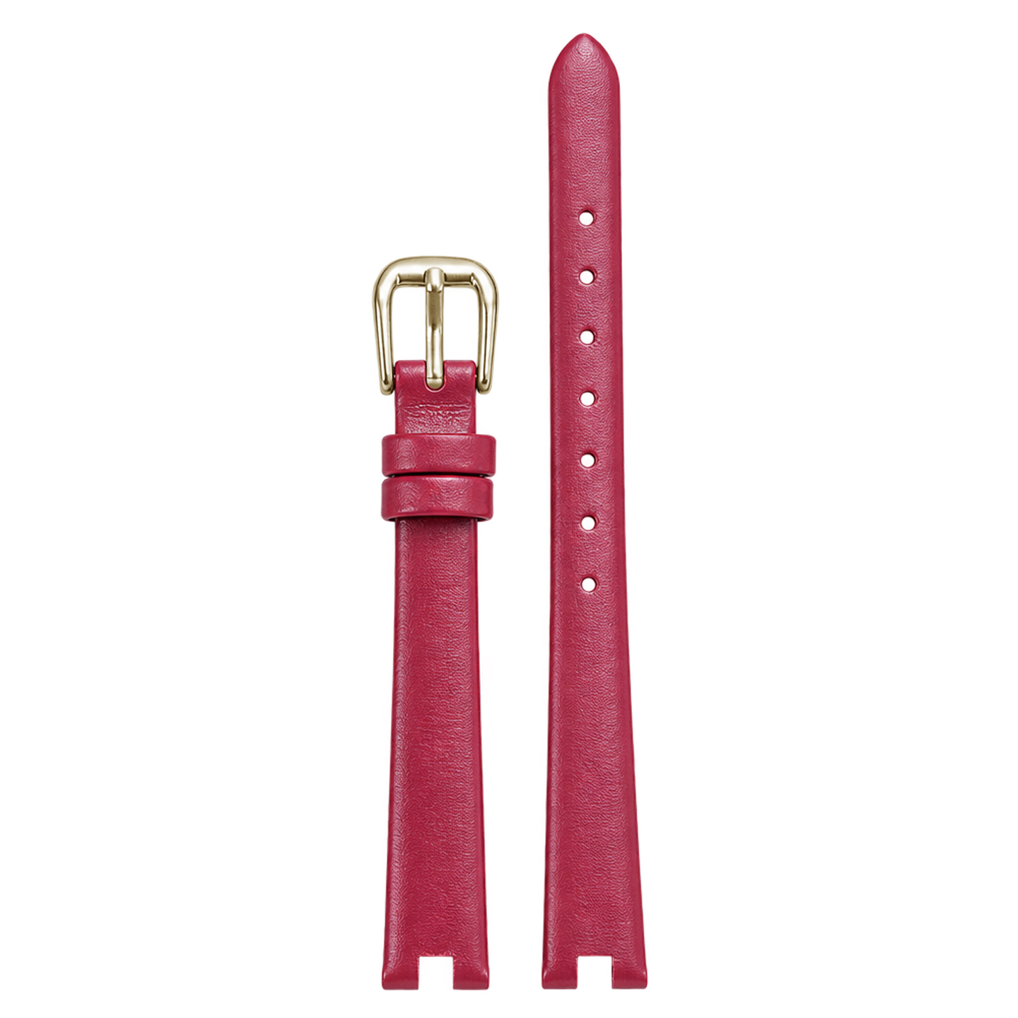 Retro genuine cowhide leather watch strap, 10 × 8 mm, designed to fit the Fiyta ‘Little Gold’ watch with a recessed bezel