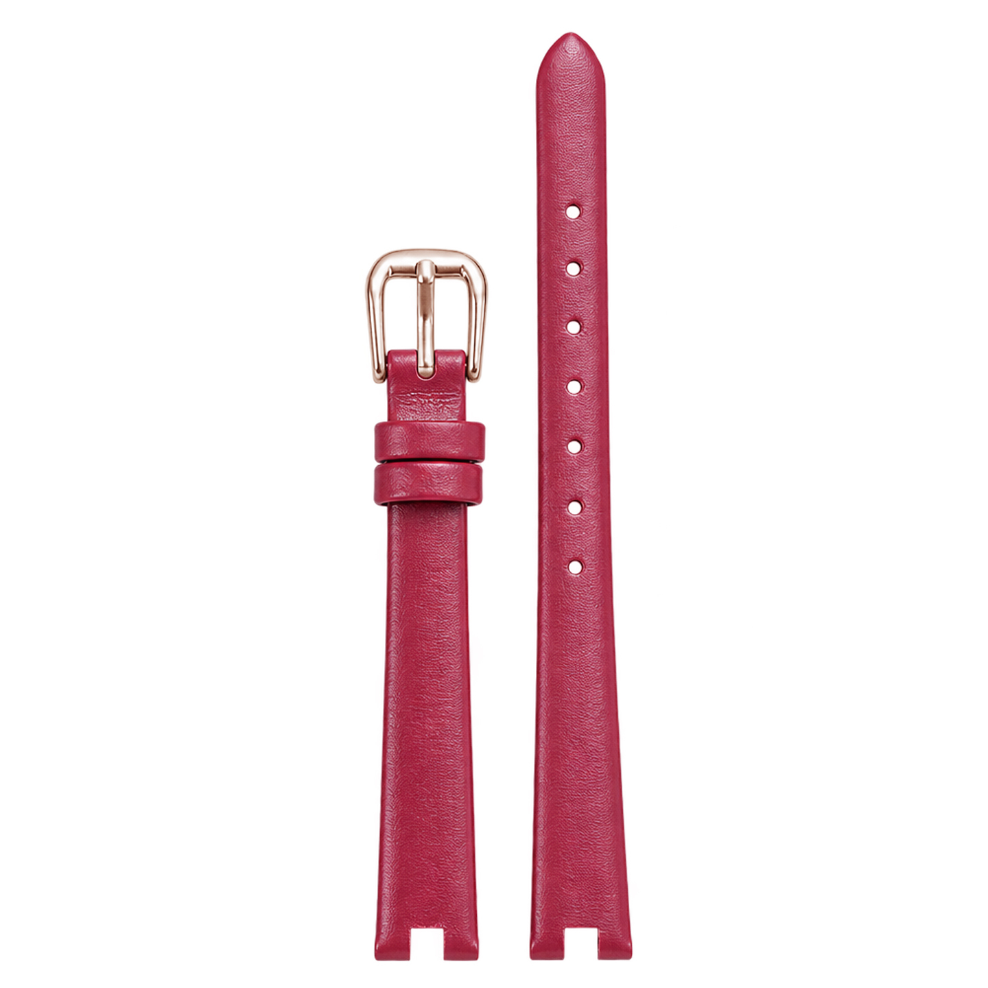 Retro genuine cowhide leather watch strap, 10 × 8 mm, designed to fit the Fiyta ‘Little Gold’ watch with a recessed bezel