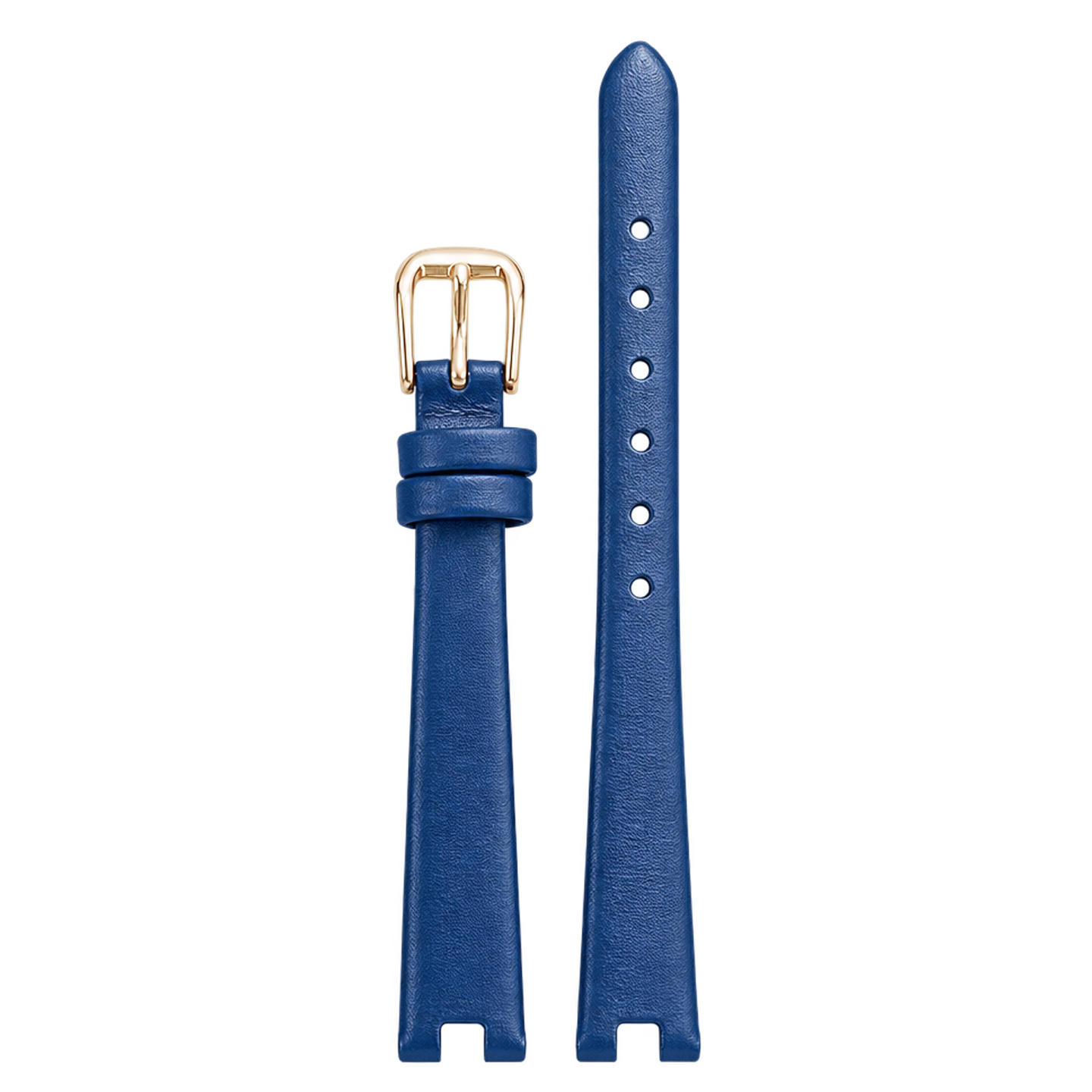 Retro genuine cowhide leather watch strap, 10 × 8 mm, designed to fit the Fiyta ‘Little Gold’ watch with a recessed bezel
