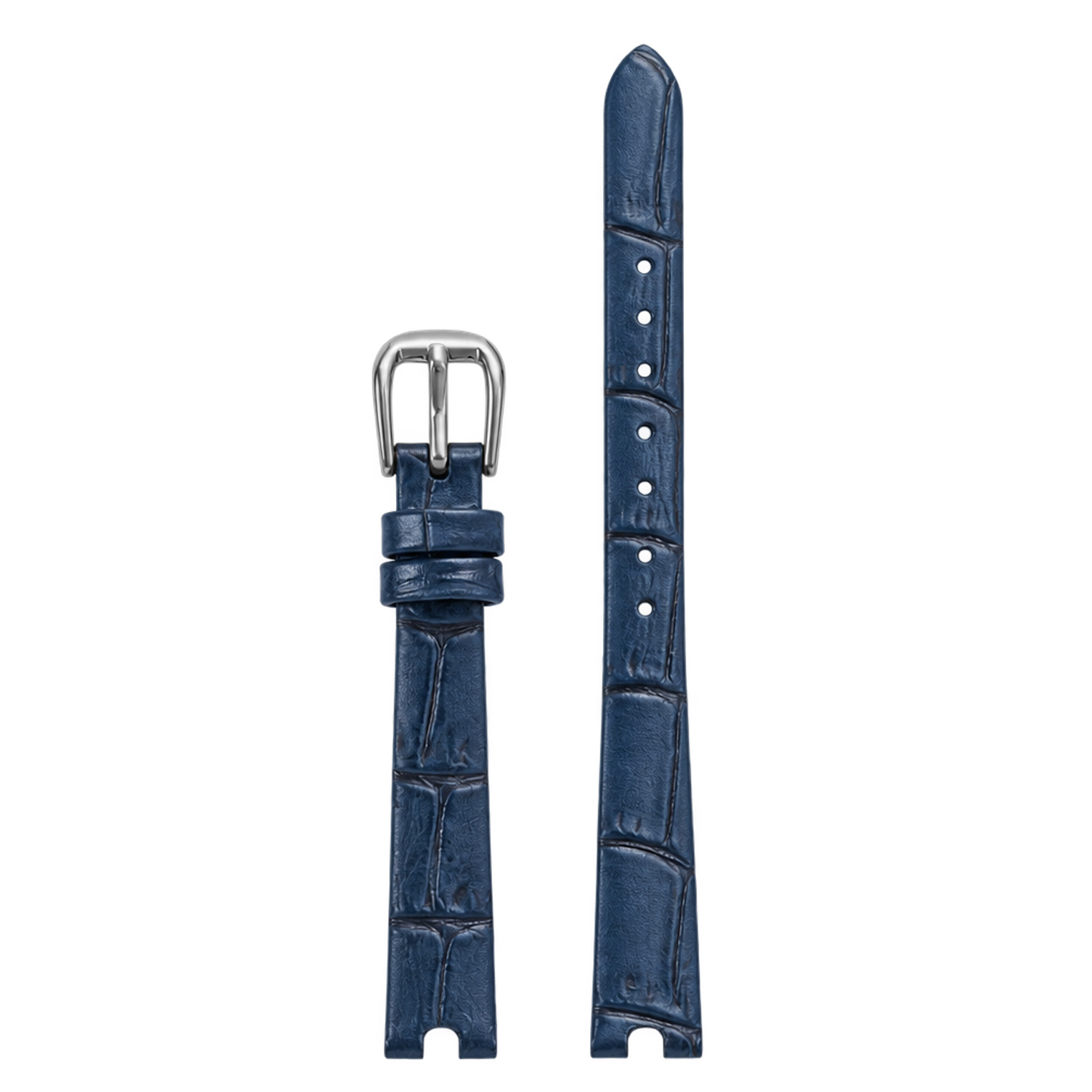 Retro genuine cowhide leather watch strap, 10 × 8 mm, designed to fit the Fiyta ‘Little Gold’ watch with a recessed bezel