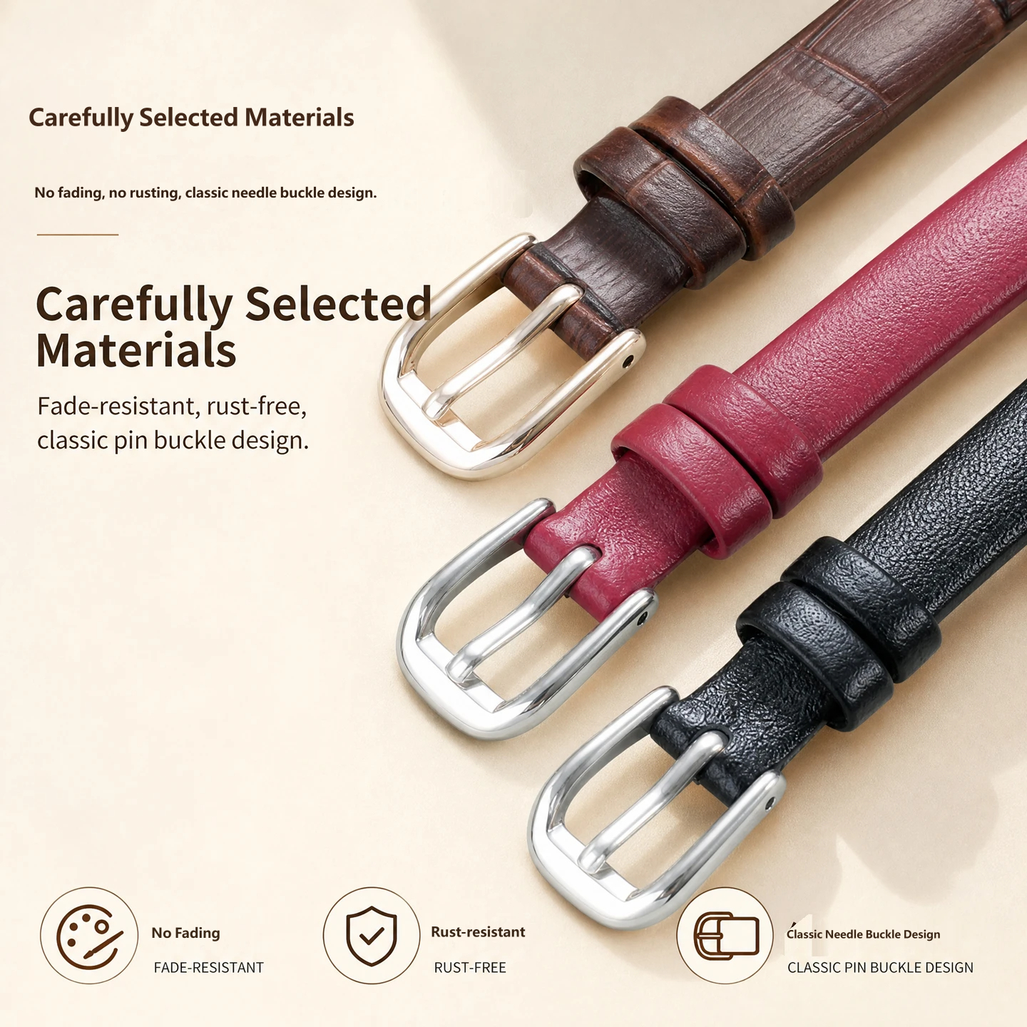Retro genuine cowhide leather watch strap, 10 × 8 mm, designed to fit the Fiyta ‘Little Gold’ watch with a recessed bezel