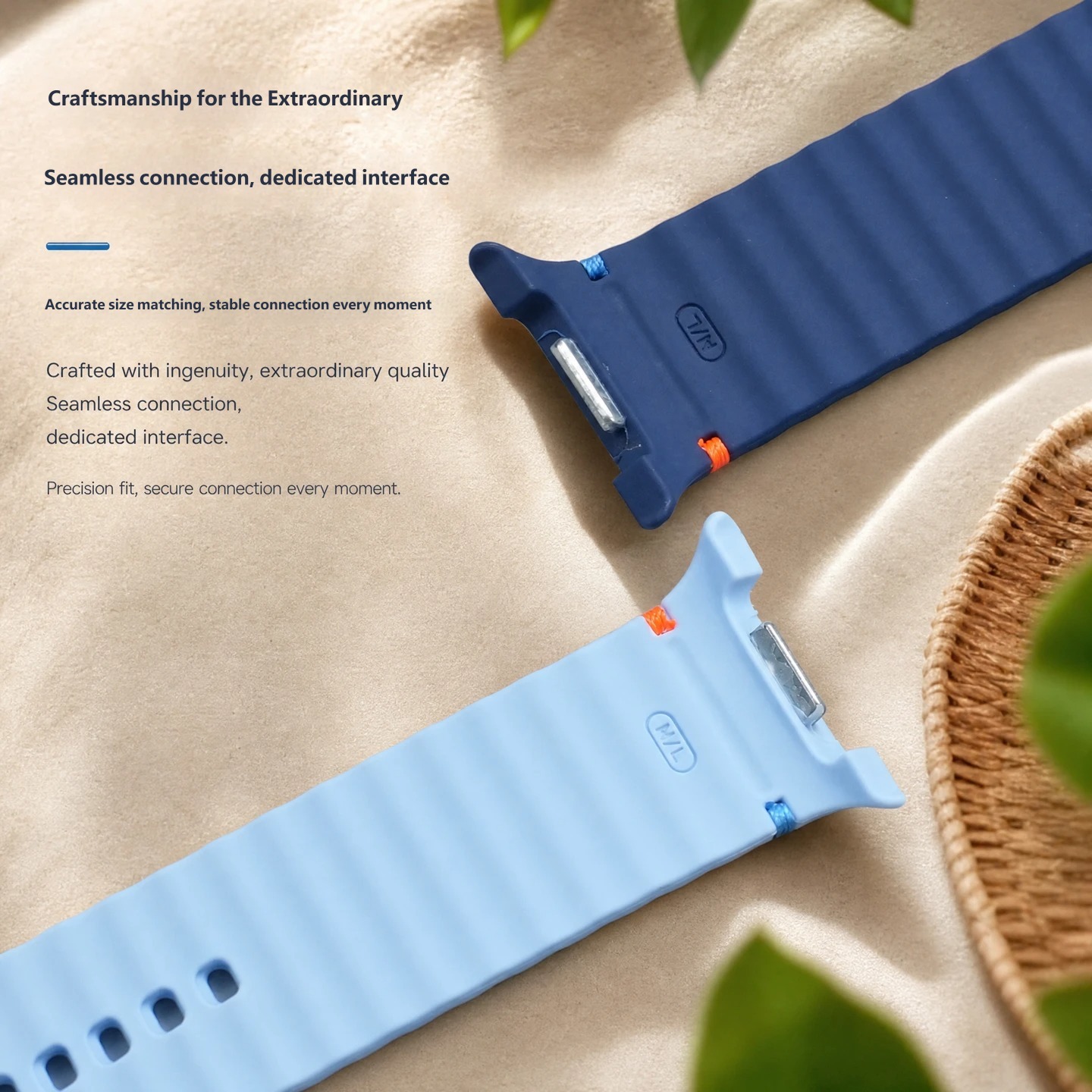 Replacement watch strap for the Samsung Watch 8/9, made from soft, skin-friendly rubber and silicone