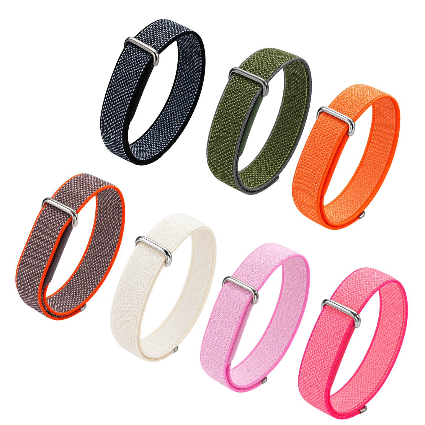 Replacement Velcro nylon canvas loop watch strap for the Google Fitbit Air fitness tracker