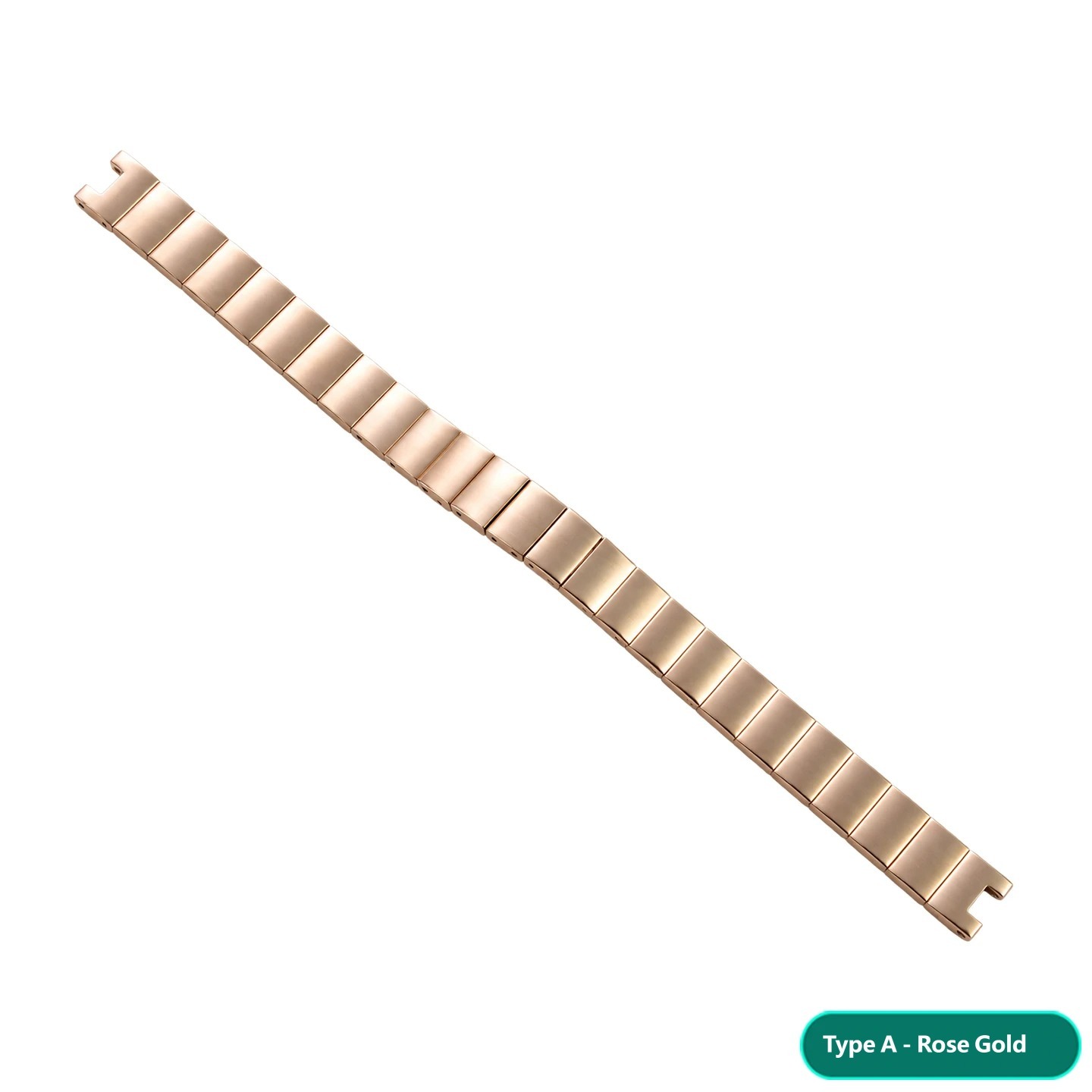 Stainless steel watch strap, 10 × 4 mm, designed to fit the Fiyta ‘Little Gold’ watch with a recessed buckle