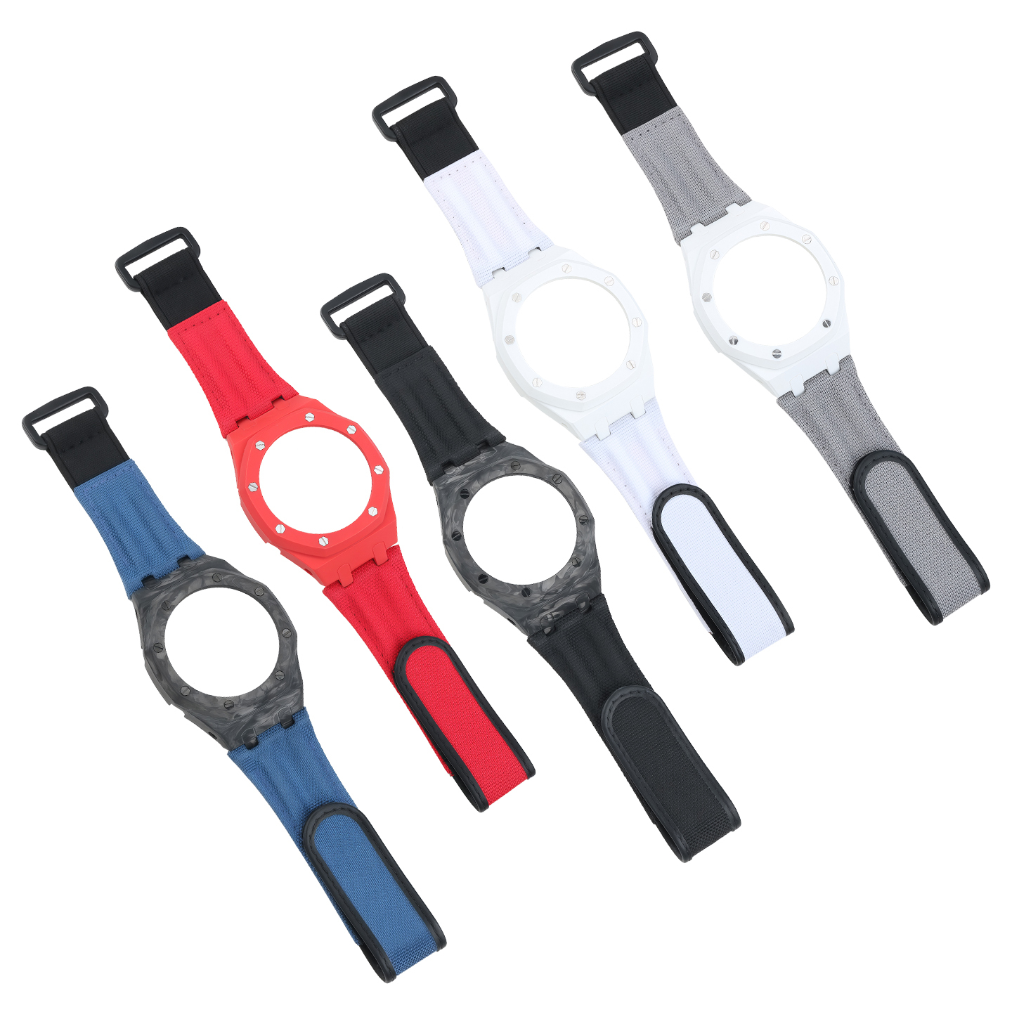 Fits the Casio Farmhouse Oak GA-2100 Carbon Fibre Case and Nylon Velcro Strap Set