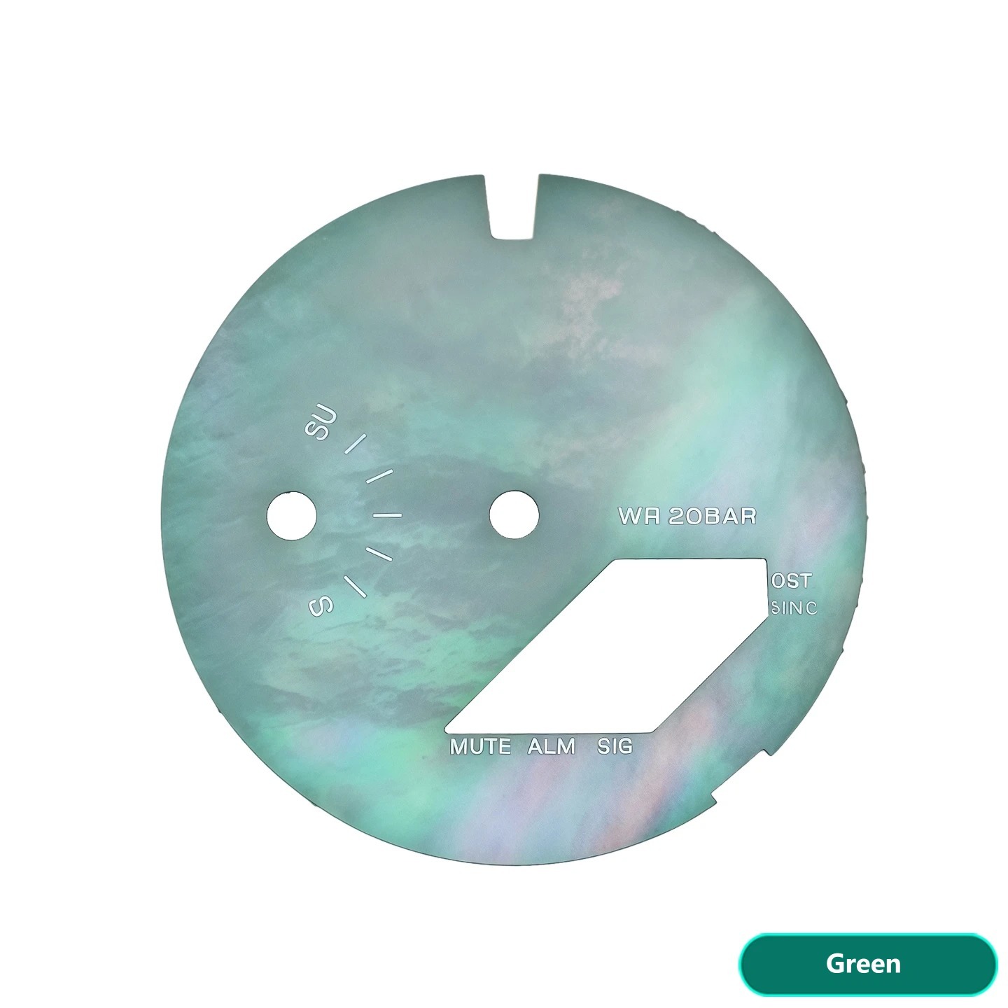 Compatible with the Casio GA-2100/2110 series: aftermarket mother-of-pearl dial with copper base