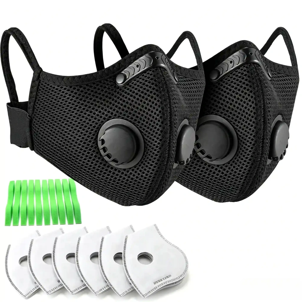 Breath IX M Plus Dust Mask Combo Kit with Nose Foam – Reusable Dust Mask with Activated Carbon Filters