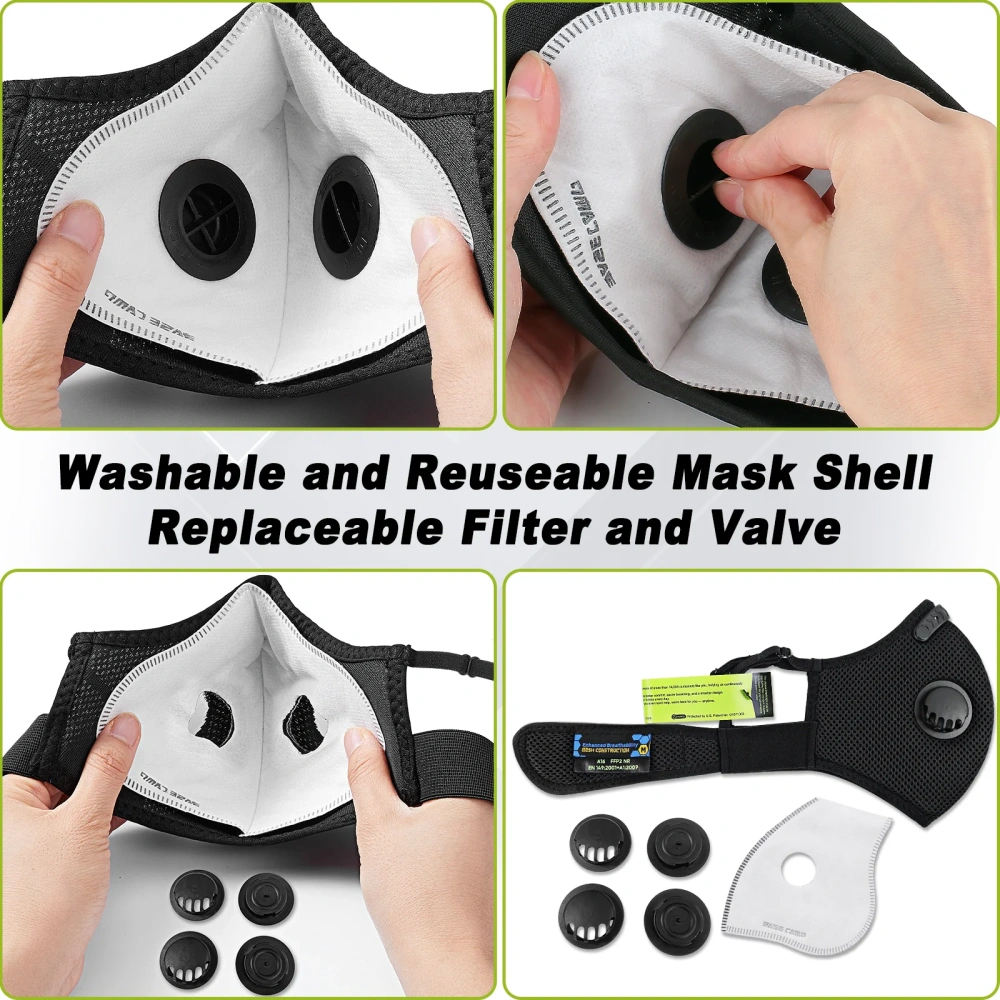 Breath IX M Plus 4.0 Silver Dust Mask Combo Kit – Reusable Dust Mask with Activated Carbon Filters