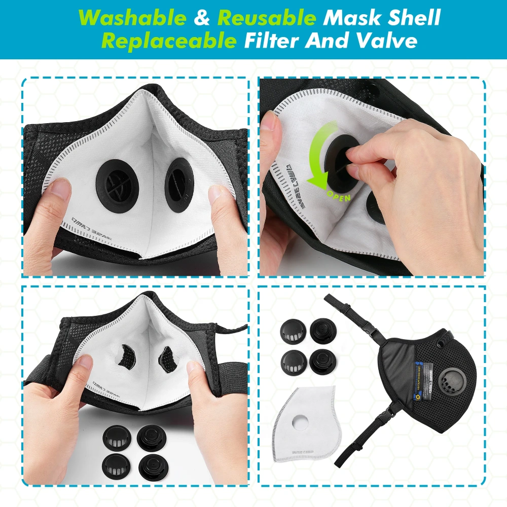 Breath IX M Cross Dust Mask Combo Kit – Reusable Dust Mask with Activated Carbon Filters