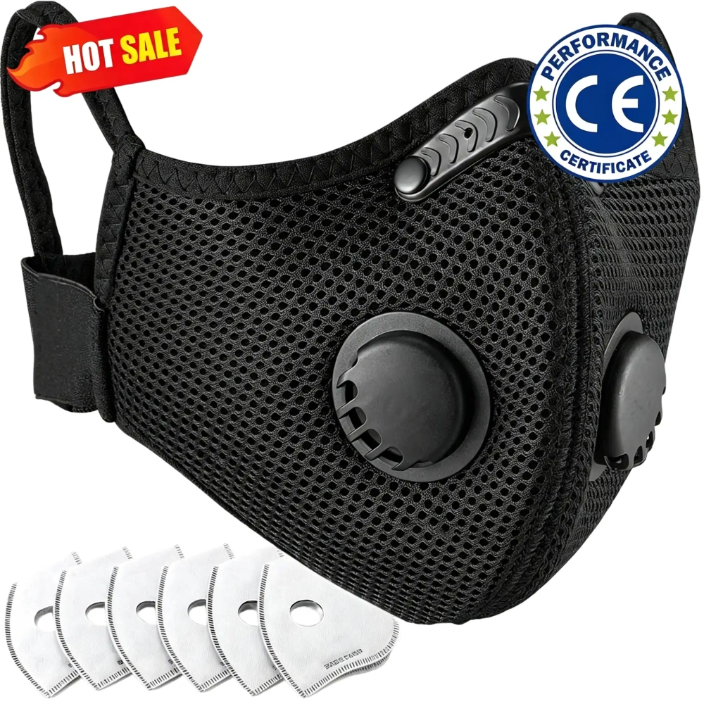 Breath IX M Plus Reusable Dust Mask Combo Kit with Activated Carbon Filters