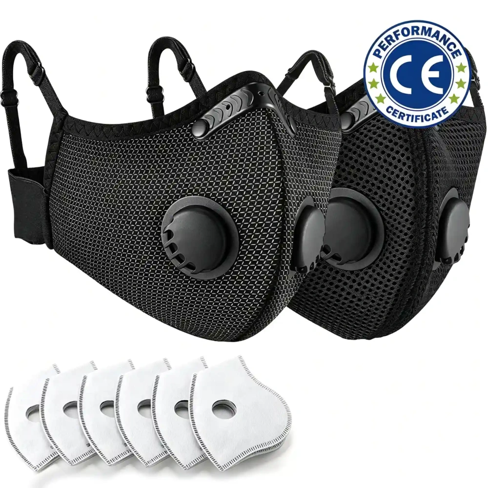 Breath IX M Plus 4.0 Silver Dust Mask Combo Kit – Reusable Dust Mask with Activated Carbon Filters