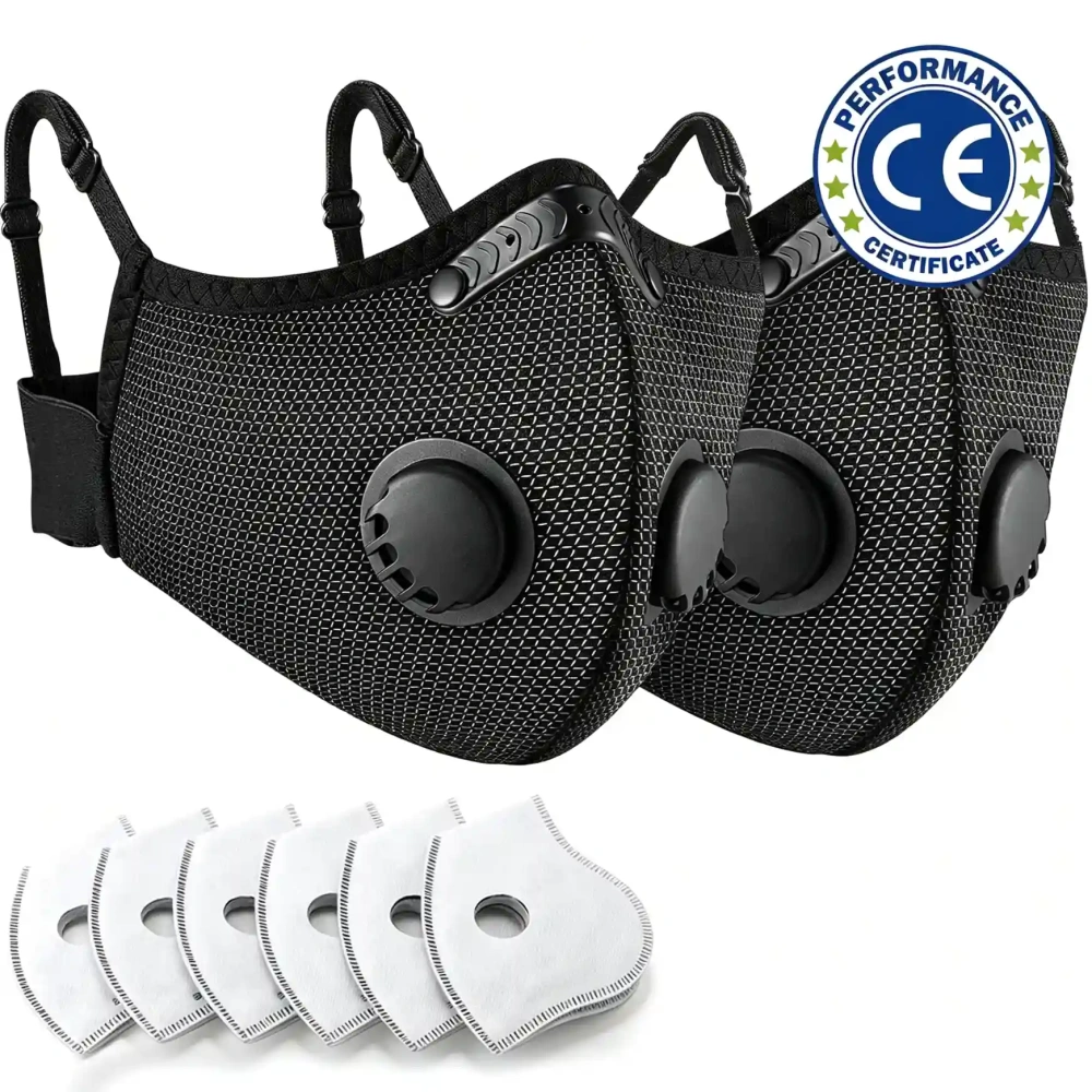 Breath IX M Plus 4.0 Silver Dust Mask Combo Kit – Reusable Dust Mask with Activated Carbon Filters