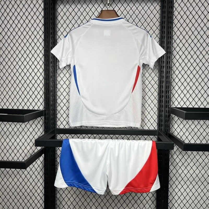 24-25 Olympique Lyonnais Home Kids Kit Jersey+Shorts