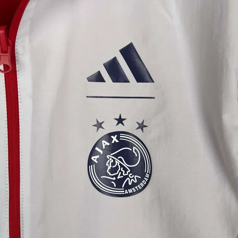 2023-2024 Ajax Reversible Windbreaker（Red-White）Soccer Jersey 1:1 Thai Quality