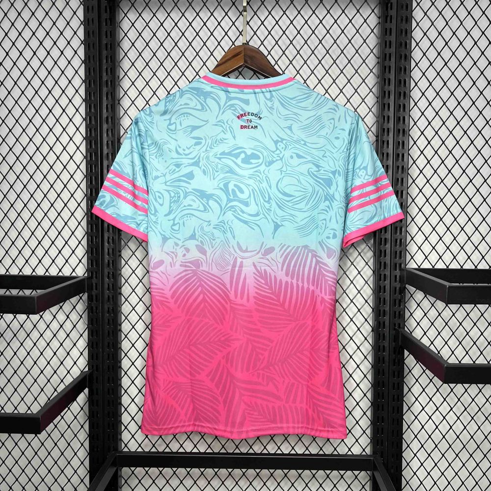 24-25 Inter Miami Special Beach Edition Kit Pink&Blue Soccer Jersey