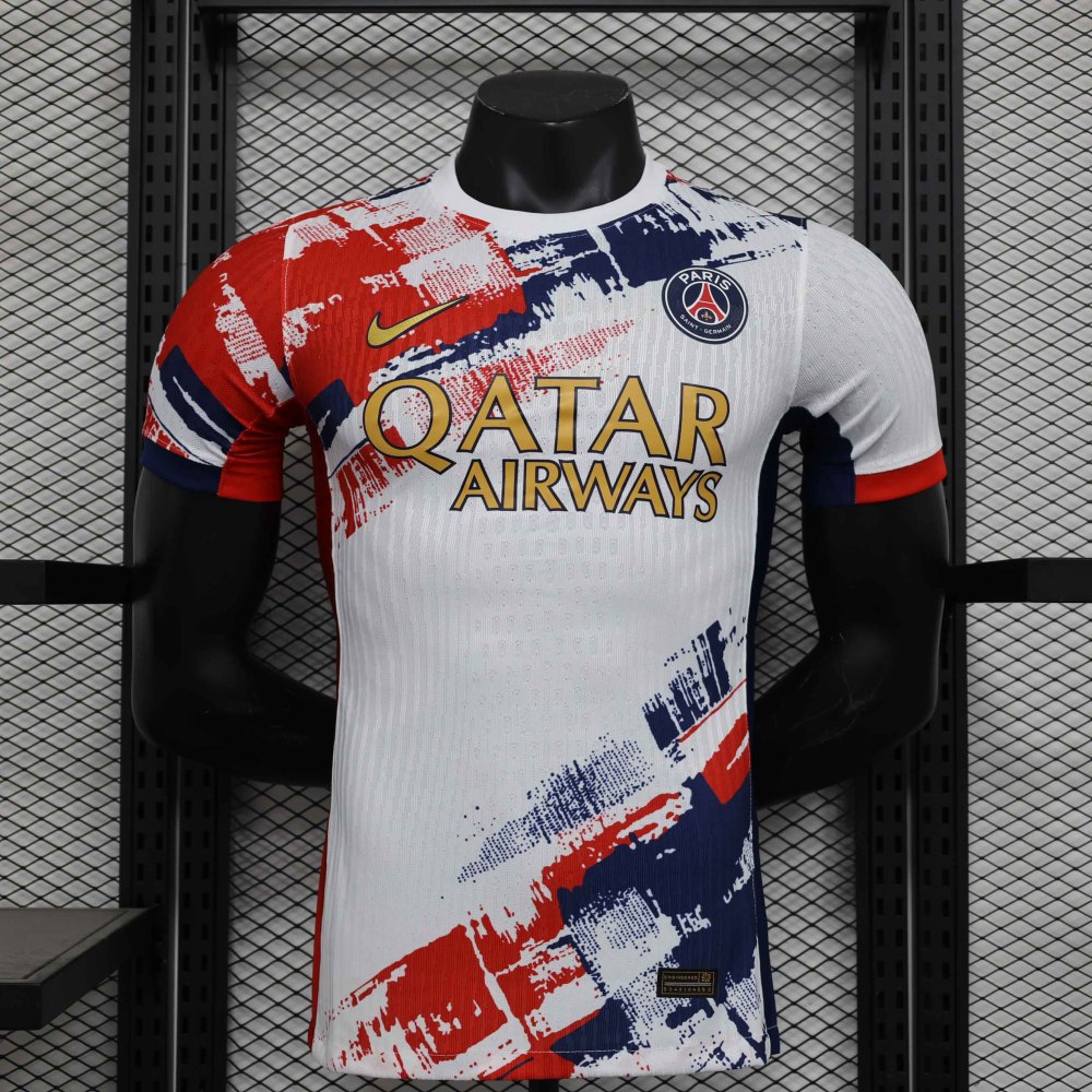 24-25 PSG Away Kit White Player Version Shirt Soccer Jerseys