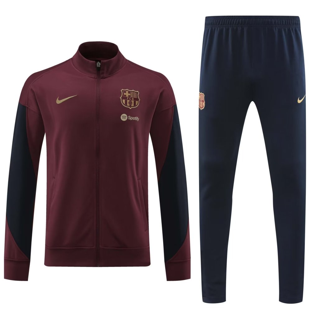 24-25 Barcelona Long Sleeve Kits Red Jacket Suits Football