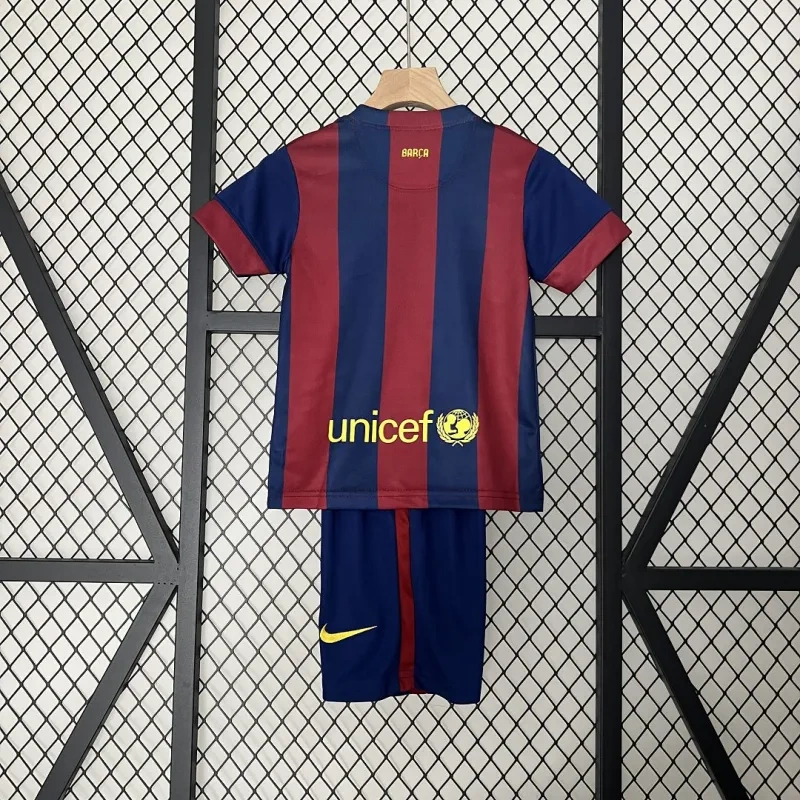 Barcelona Home 2014-15 Retro Kids Kits Jersey+Shorts