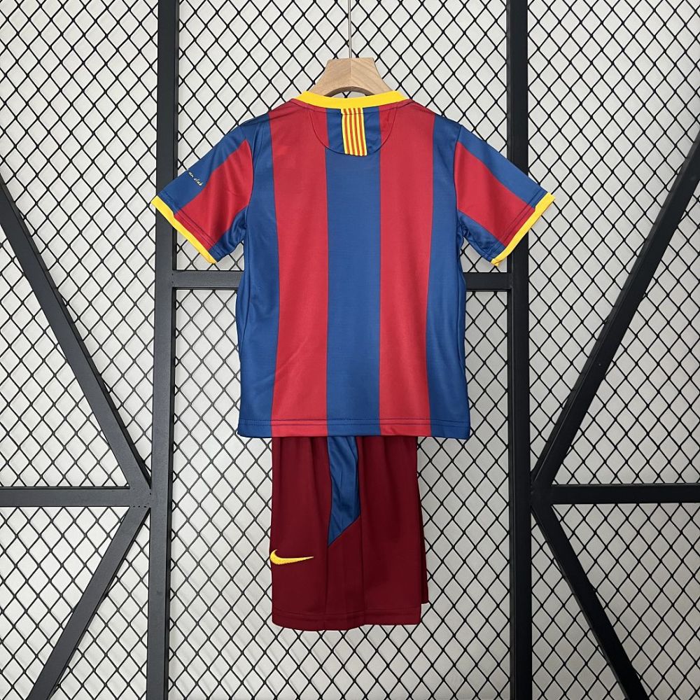 Barcelona 10-11 Home Retro Kids Kit Football Jersey