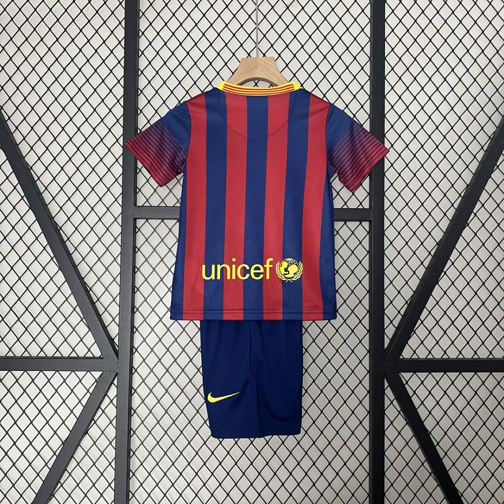 Barcelona 13-14 Home Retro Kids Kits Children Shirt Cheap Jersey
