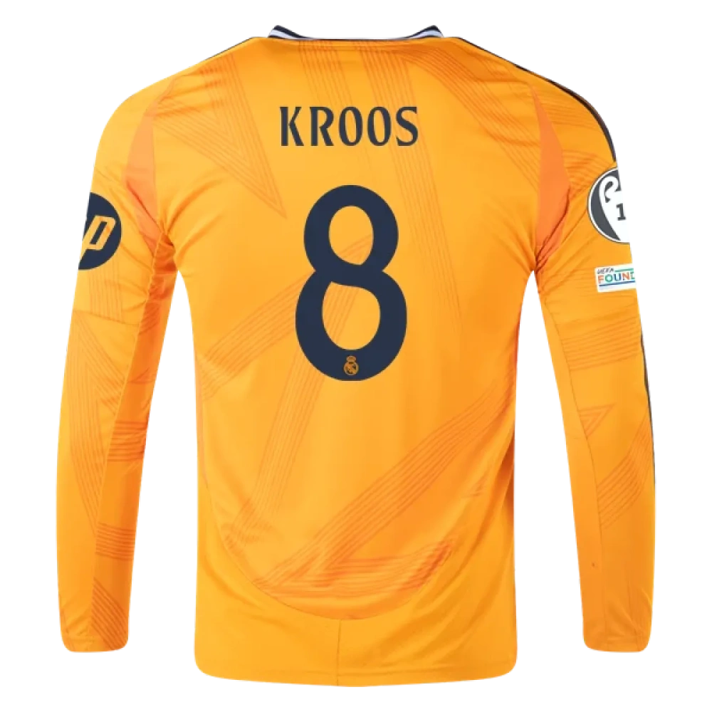 24-25 Real Madrid KROOS #8 Away Soccer Jersey Long Sleeve
