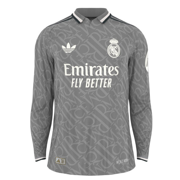 24-25 Real Madrid Third Away Soccer Jersey Player Version Long Sleeve