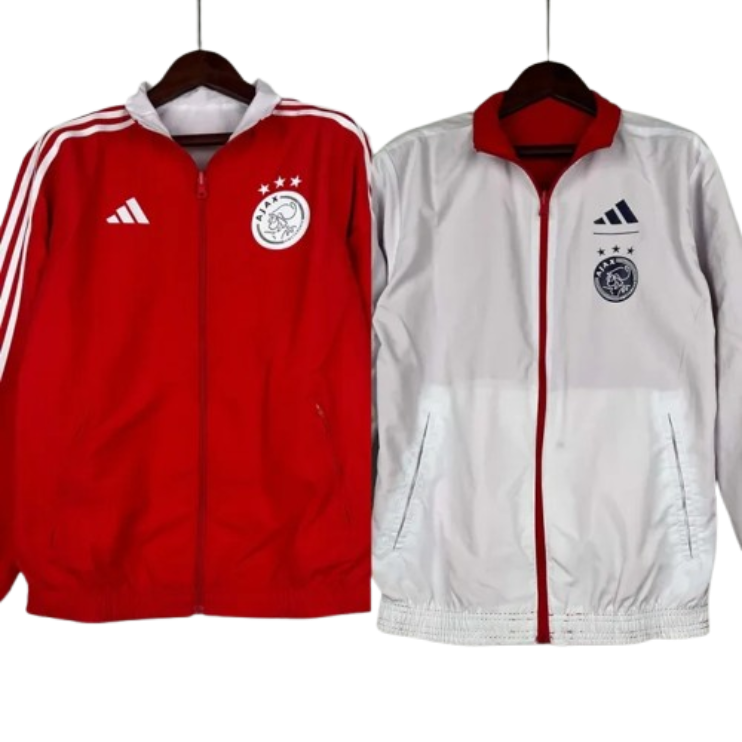 2023-2024 Ajax Reversible Windbreaker（Red-White）Soccer Jersey 1:1 Thai Quality