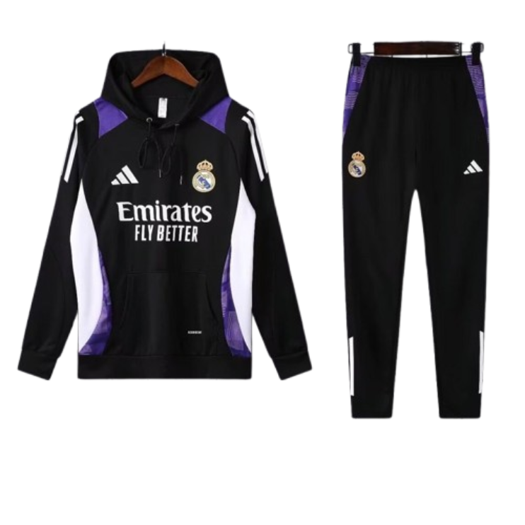 adidas Real Madrid 2024-25 Hooded Training Tracksuit Kits