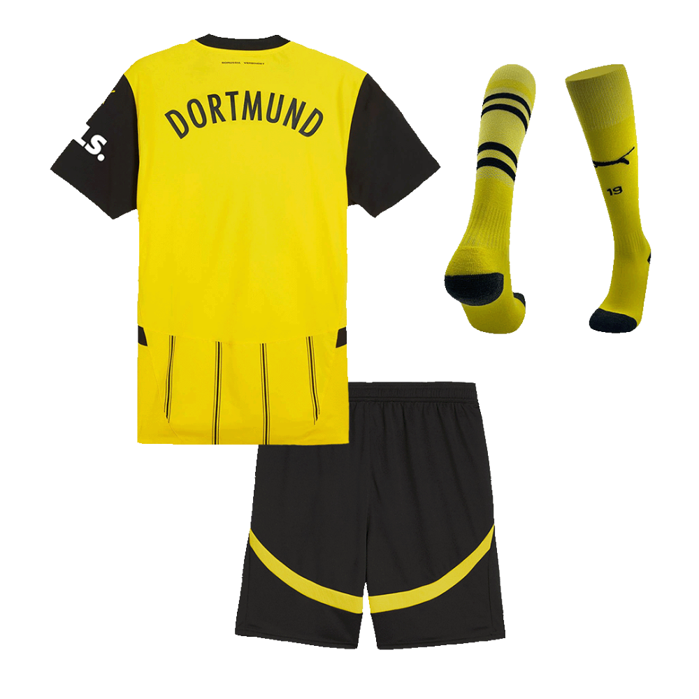 Kids Borussia Dortmund Custom Home Full Soccer Kits 2024-25