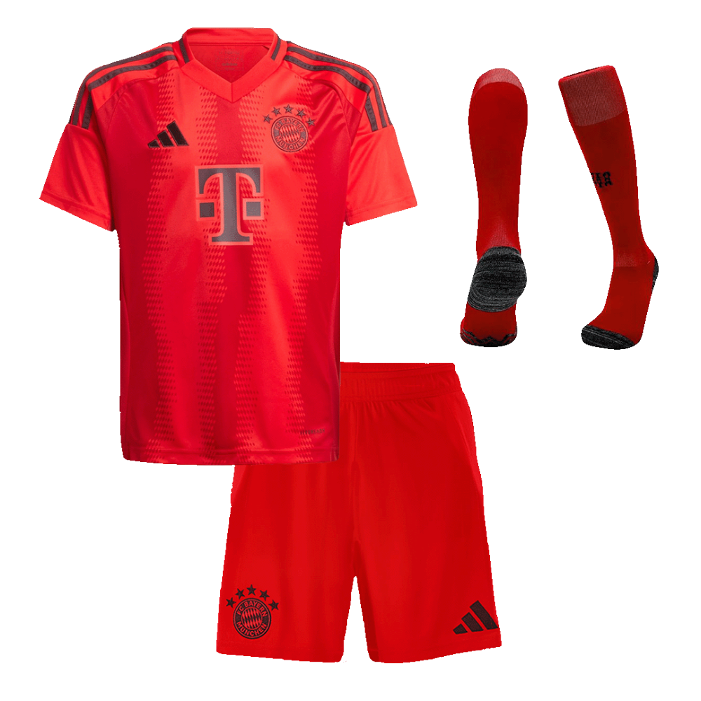 Kids Bayern Munich Custom Home Full Soccer Kits 2024-25