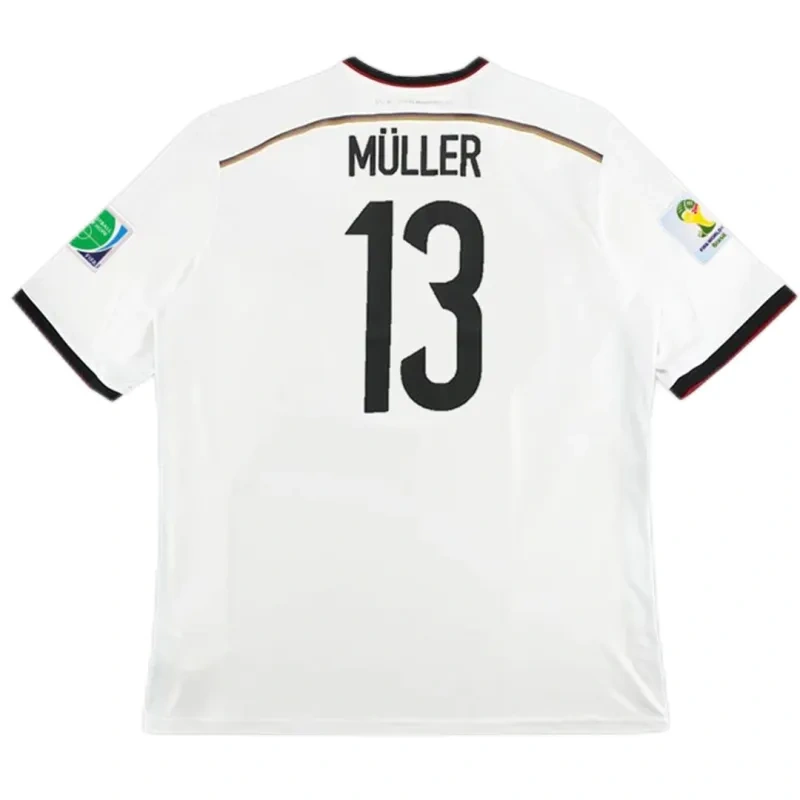 Germany 4 Star 2014 Retro Jersey Home World Cup
