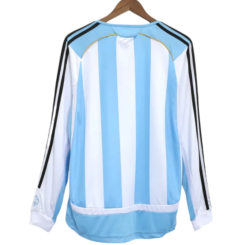 Retro Argentina World Cup 2006 Home Long Sleeve Jersey