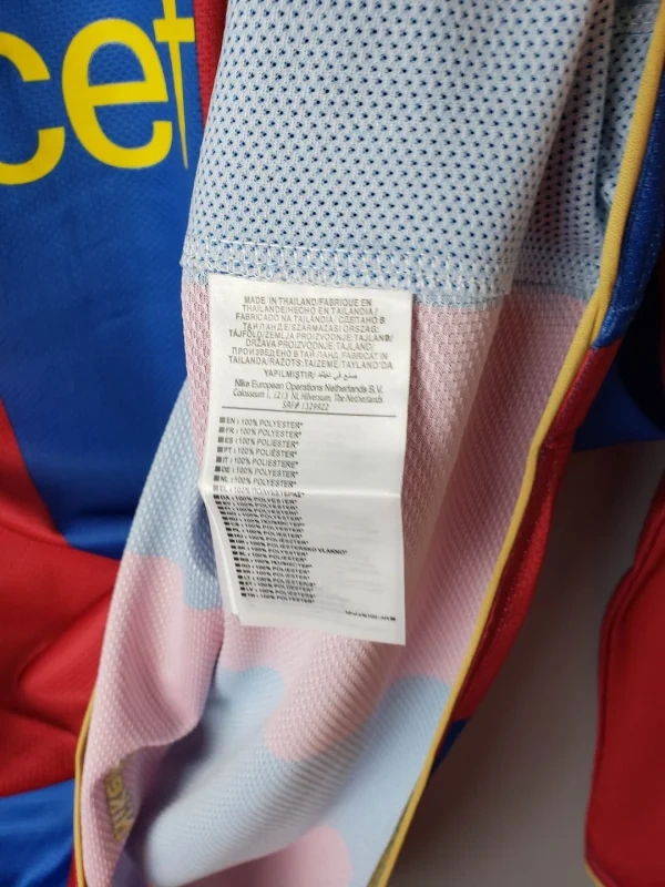 Barcelona Retro Nike Men Home Football Long Sleeve Shirt
